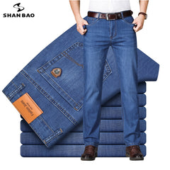 Spring and Summer Brand Fitted Straight Lightweight Jeans Classic