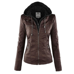 Faux Leather Jacket Women Basic Jacket Coat Female Winter Motorcycle Jacket