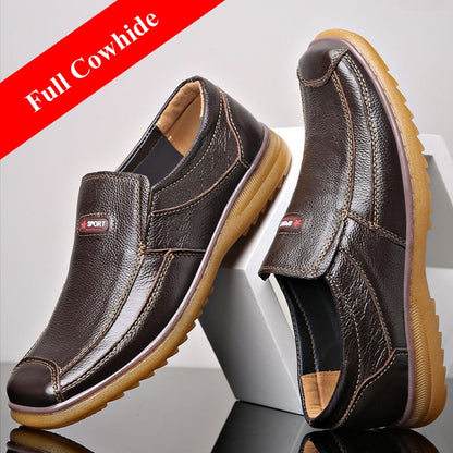 Men leather shoes spring men business casual genuine leather shoes