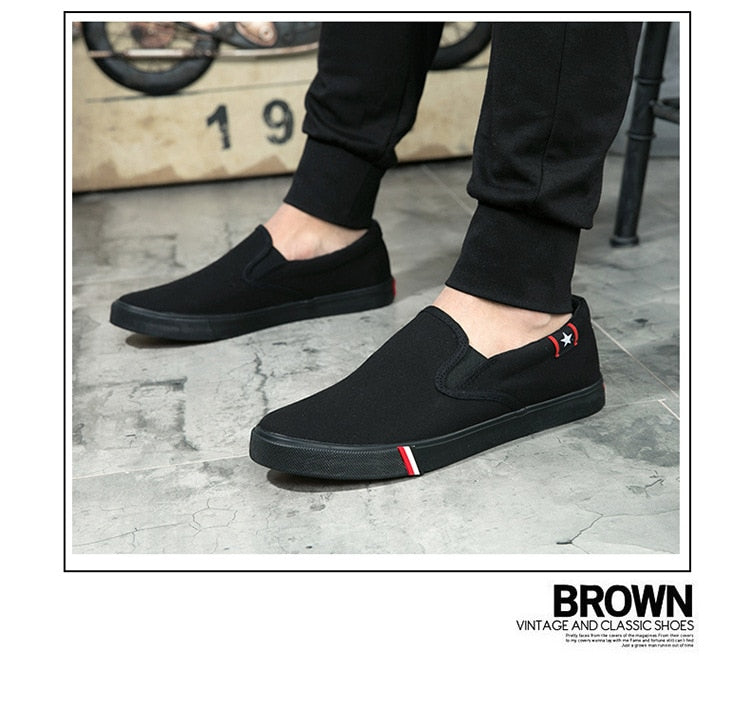 Mens Shoes Casual Canvas Spring Summer Slip-on Unisex Man Fashion Sneakers