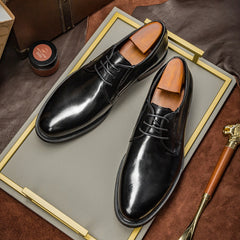 Man Dress Shoes 2 Color Handmade Men Genuine Leather