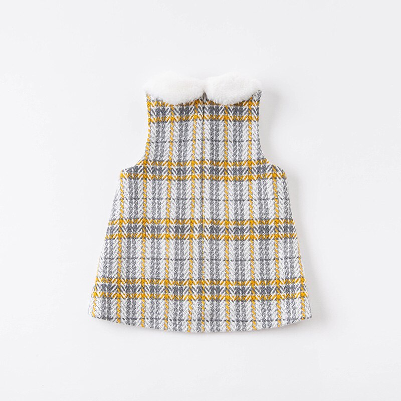 dave bella winter baby girls cute floral plaid sleeveless dress children fashion party
