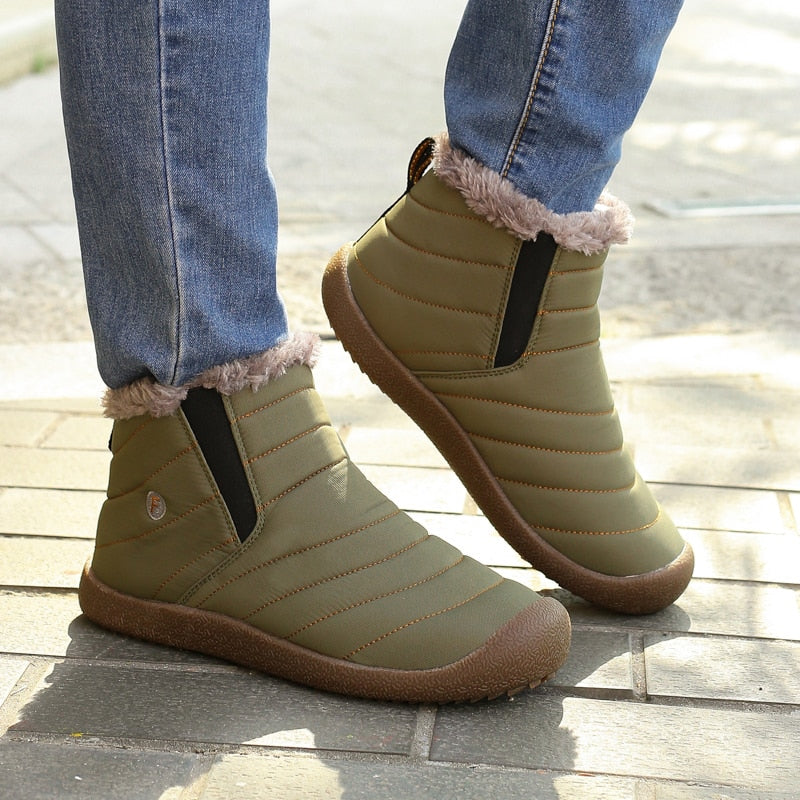 Men Winter Boots Women Warm Shoes Waterproof Non-slip