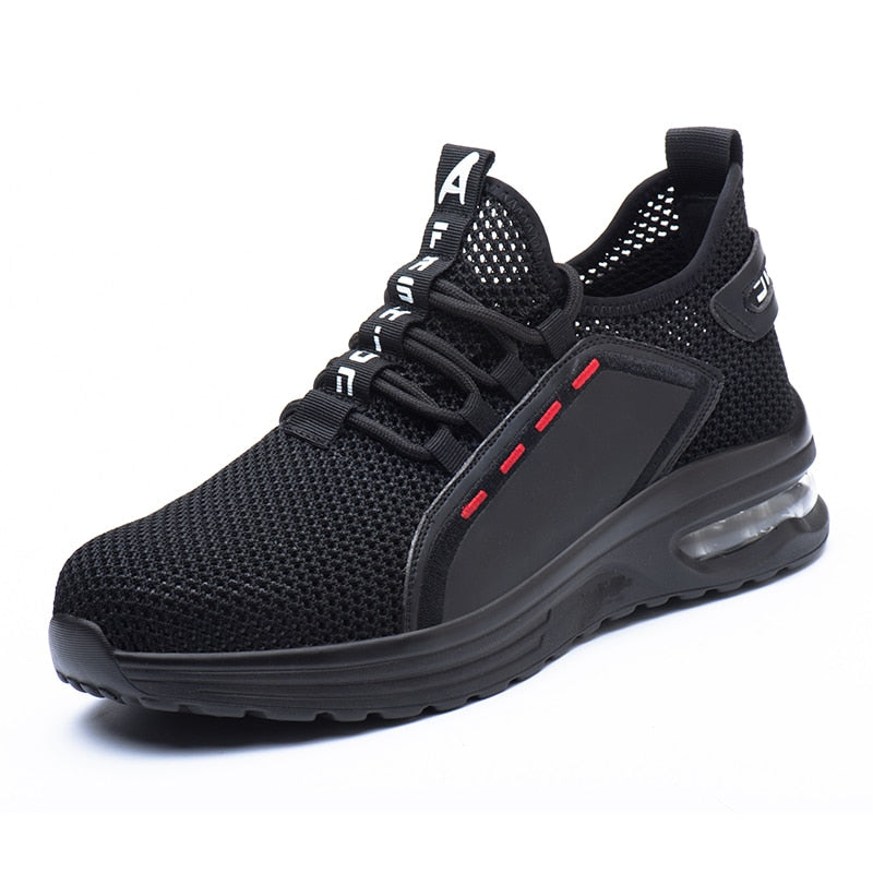 Work Shoes Hollow Breathable Steel Toe Boots Lightweight Safety Work Shoes