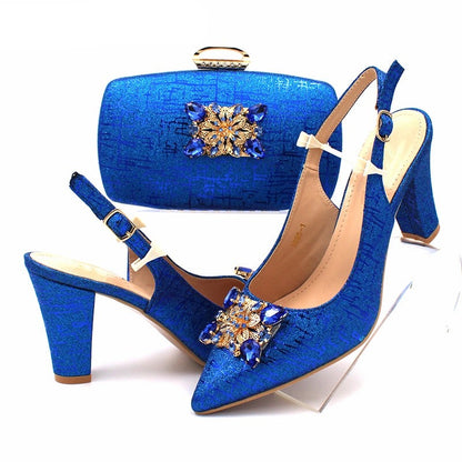 Sweet Special Design Women Shoes and Bag to Match African Style