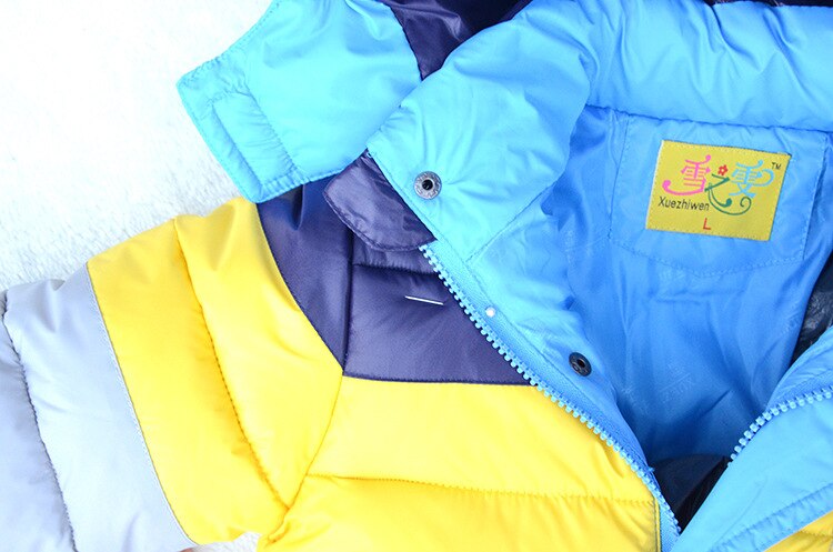 Keep Warm Boys Jacket Long Style Color Stripe Thick Coat For Kids