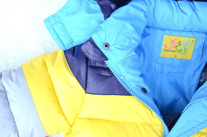 Keep Warm Boys Jacket Long Style Color Stripe Thick Coat For Kids