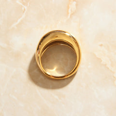 Fashion jewellery charms Gold Filled size 6 7 8 Goddess ring smooth big