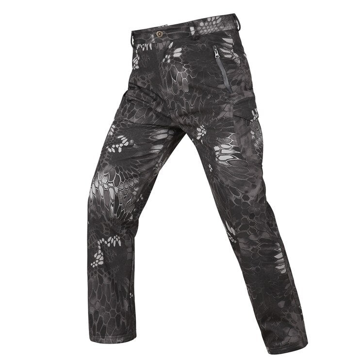 Mege Men Tactical Cargo Pants Camouflage Military Fleece Army