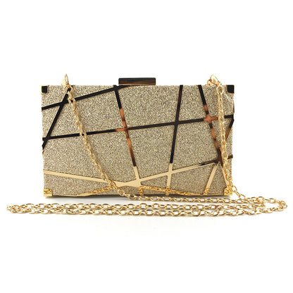 Luxury Evening Bag Women Party Banquet Glitter Bag Gold Wedding Clutches