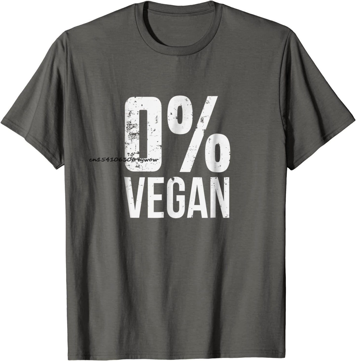 Zero Percent Vegan Funny BBQ Carnivore Meat Eater T-Shirt Top T-shirts for Men