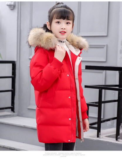 Girl Winter Jacket Kids Outdoor Warm Coat Thick Parka Children Clothing