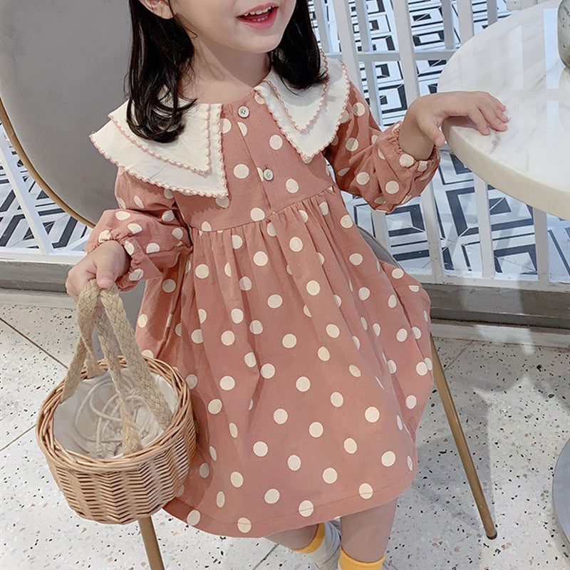 Girls Dresses Autumn Style Children Baby Kids Clothing Korean
