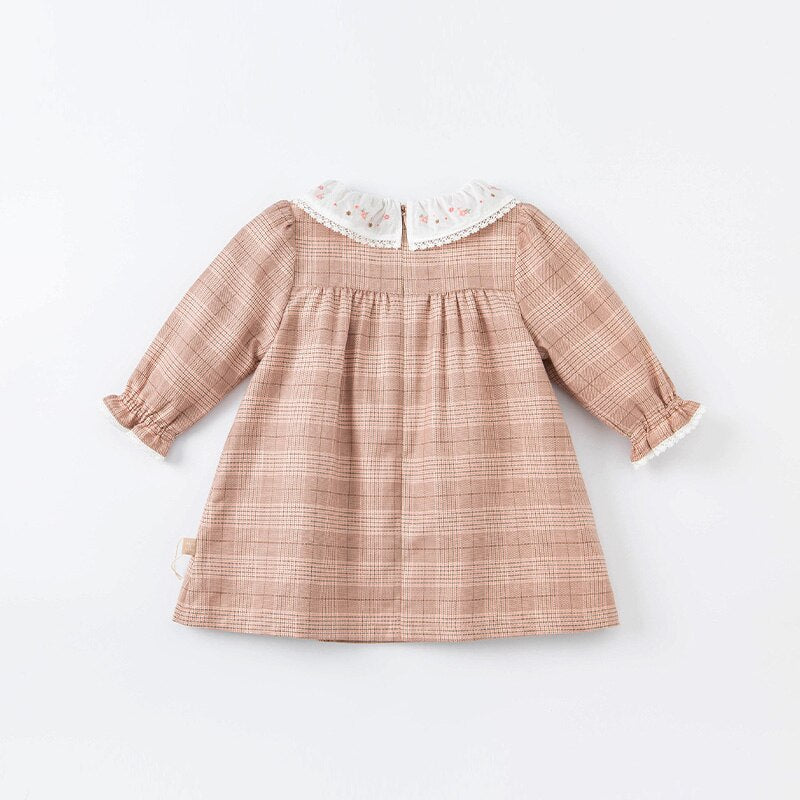 dave bella autumn baby girl cute floral plaid dress children fashion party dress