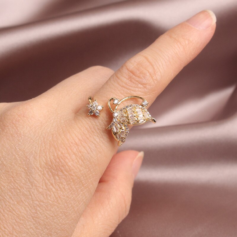 design fashion jewelry copper inlaid zircon light luxury opening delicate smart