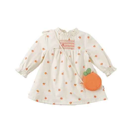 dave bella spring baby girl fashion fruit print dress with a small bag party dress