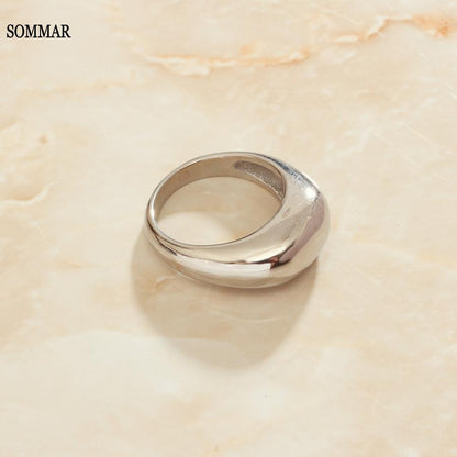 Fashion jewellery charms Gold Filled size 6 7 8 Goddess ring smooth big