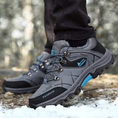 Men Winter Snow Boots Waterproof Leather Sneakers Super Warm Men Platform