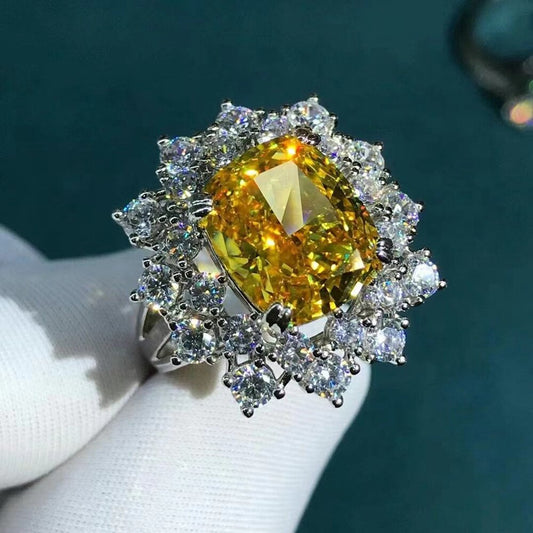 Solid 925 Sterling Silver 3EX Cushion Cut 6CT VVS Pink Created Moissanite