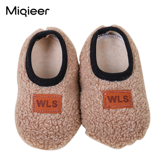 Winter Children Floor Shoes For Baby Slippers Infant Toddler Plush Warm