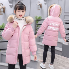 Children Winter Down Cotton Jacket Fashion Girl Clothing Kids Clothes Thick