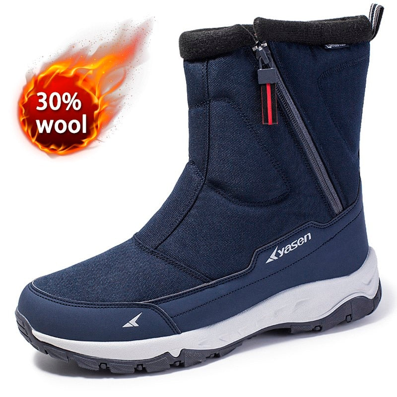 Winter Thick Couple Snow Boots Plus Mens Warm Side Zipper Outdoor