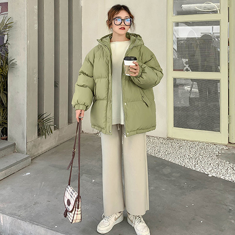 Women Short Jacket Winter Thick Hooded Cotton Padded Coats