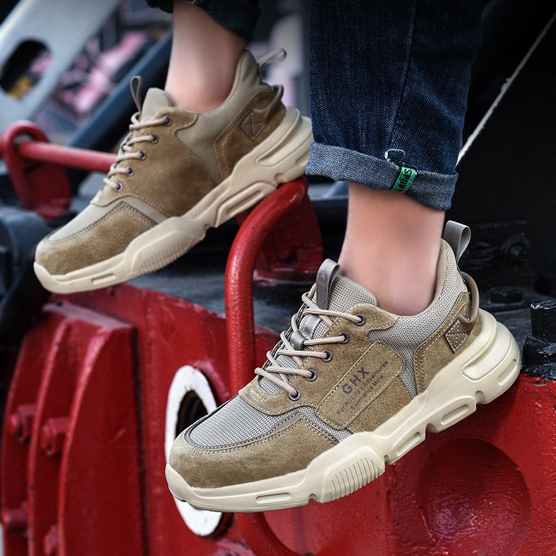 Work Safety Shoes Steel Toe Anti-puncture Indestructible Men Safety Boots
