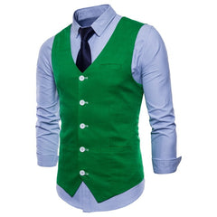 Casual Cotton Linen Mens Suit Vest Slim Fit Single Breasted Sleeveless Waistcoat