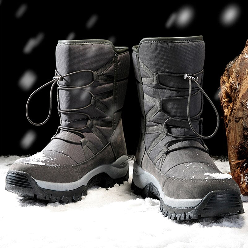Snow Boots Men Waterproof Mens Winter Boots With Fur Winter Shoes