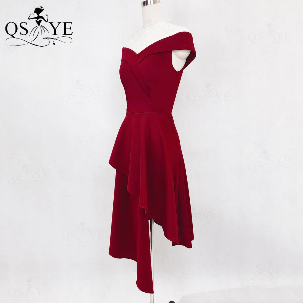 Homecoming Dresses: Prom Dresses Off Shoulder Evening Gown A Line Stretch Party