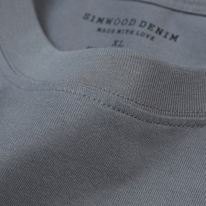 SIMWOOD Summer 250g 100% Cotton Fabric T-shirt Men