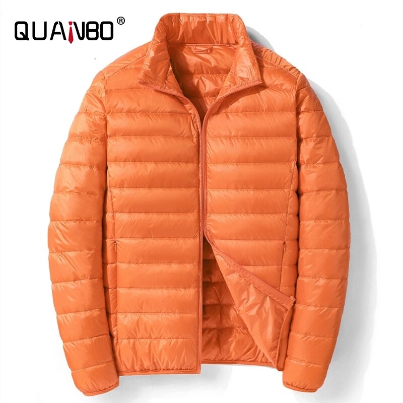 QUANBO Men Lightweight Packable Down Jacket Breathable Puffy Coat