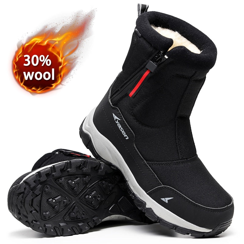 Fashion Snow Boots Men waterproof winter men‘s boots plush