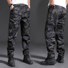 Spring Brand Men Fashion Military Cargo Pants Multi-pockets Baggy Men