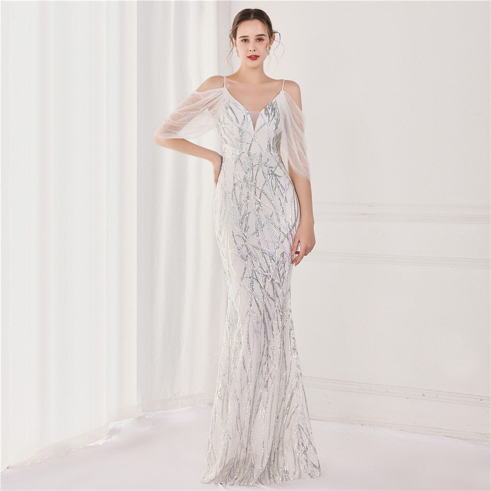 Homecoming Dresses: Spaghetti Strap Sequins Prom Dresses