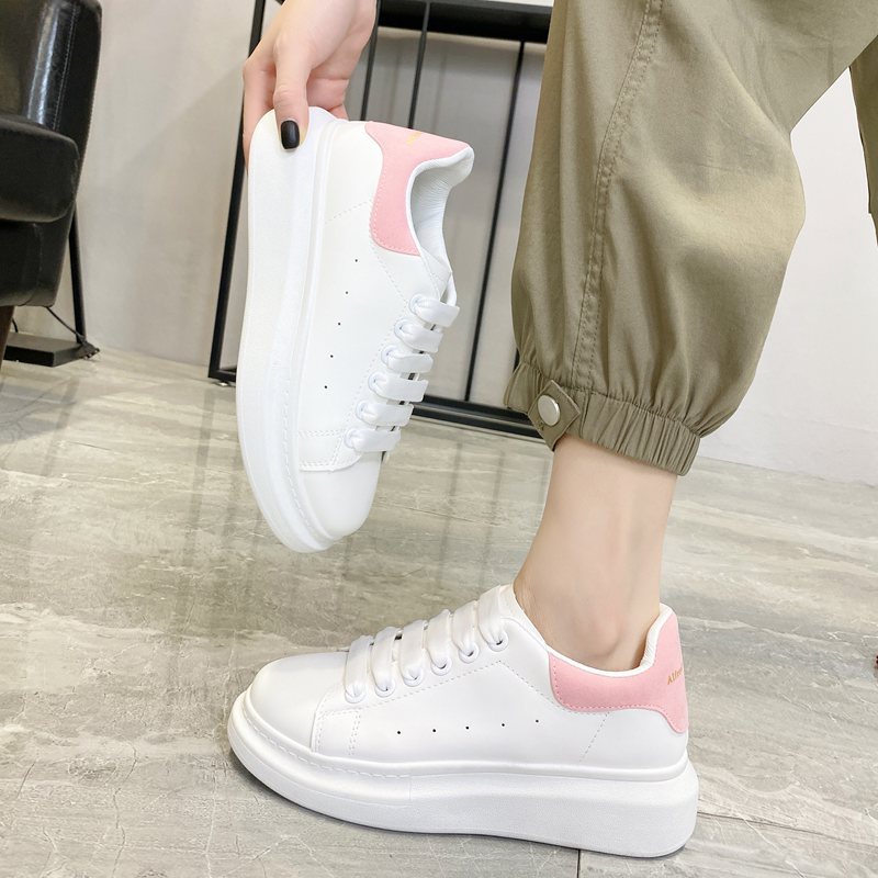 White Shoes Spring Autumn Women Thick-Soled Height Increasing
