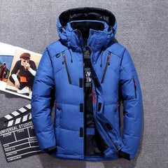 Casual Winter Warm Snow Jackets Men's Clothing White Down Jacket