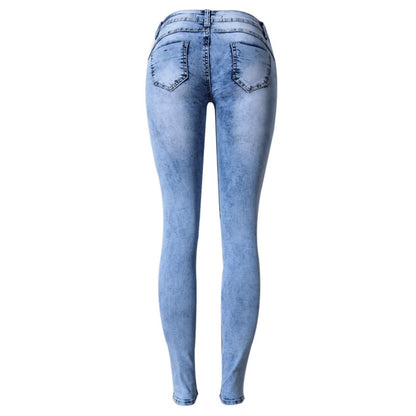 Ripped Jeans for Women Holes Skinny Jeans Slim Femme Womens Jeans