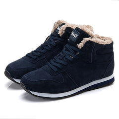 Men Shoes Winter Sneakers Suede Leather Tennis Trainers Mens Footwear Warm