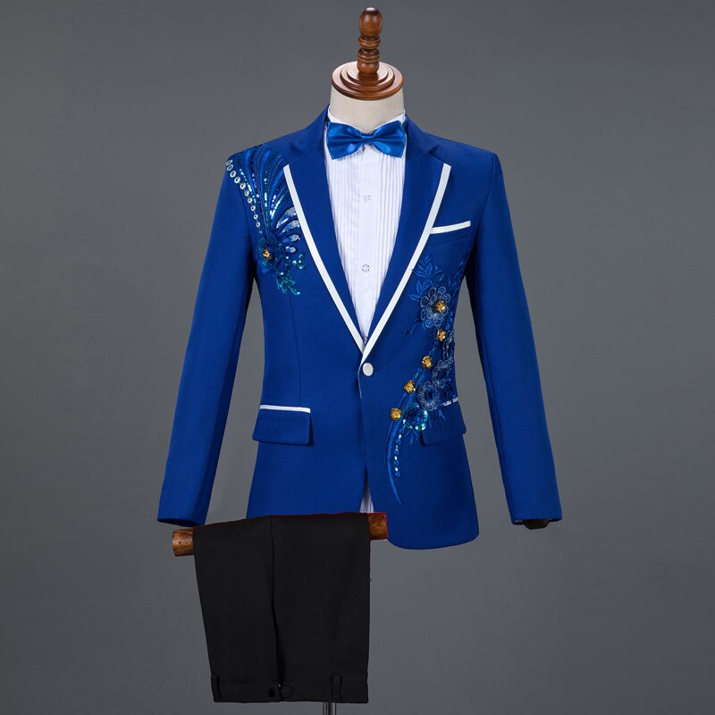 Tuxedo for Mens: Red Diamond Floral Men Suits for Wedding Mens Suits 3 Piece