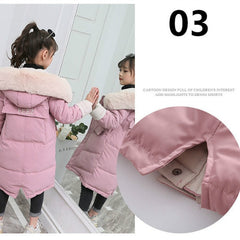 Children Winter Down Cotton Jacket Fashion Girl Clothing Kids Clothes Thick