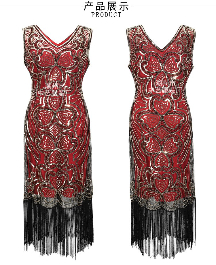 Homecoming Dresses: Women Prom Gowns Tea Length Sleeveless Robes Sequins V Neck