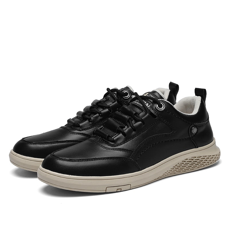 Fashion Men Shoes Genuine Leather Loafers Breathable  lace up comfortable