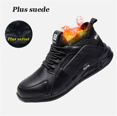 Men Safety Shoes, Anti-Smashing, Anti-Stab, Breathable, Soft, All-Season