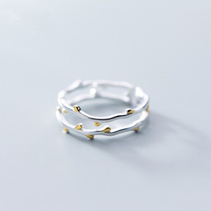 Simple Fashion Silver Color Feather Dolphin Adjustable Ring Exquisite Jewelry