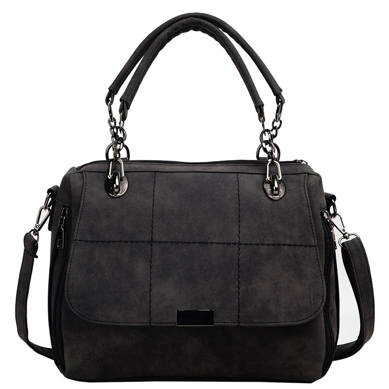 Casual Shoulder Handbags Soft Scrub Leather Crossbody Bags