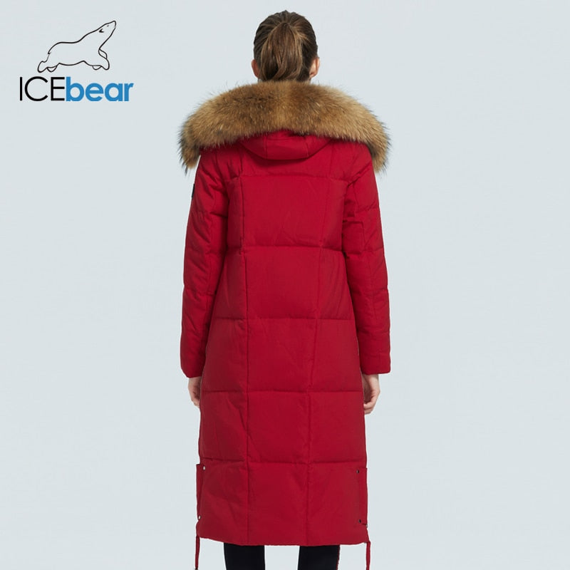 winter women's coat  woman  jacket with fur collar windproof