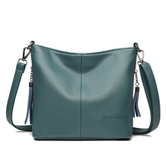 Solid Colors PU Leather Shoulder Bags Fashion Women Messenger Bag