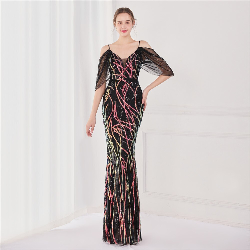 Homecoming Dresses: Spaghetti Strap Sequins Prom Dresses